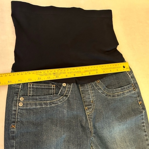 BELLAVIDA Maternity Denim medium wash comfort belly band jeans NWT Sz-S. X10 - Picture 6 of 9